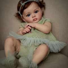22in Reborn Baby Doll Soft Silicone Lifelike Toy For Birthday Christmas