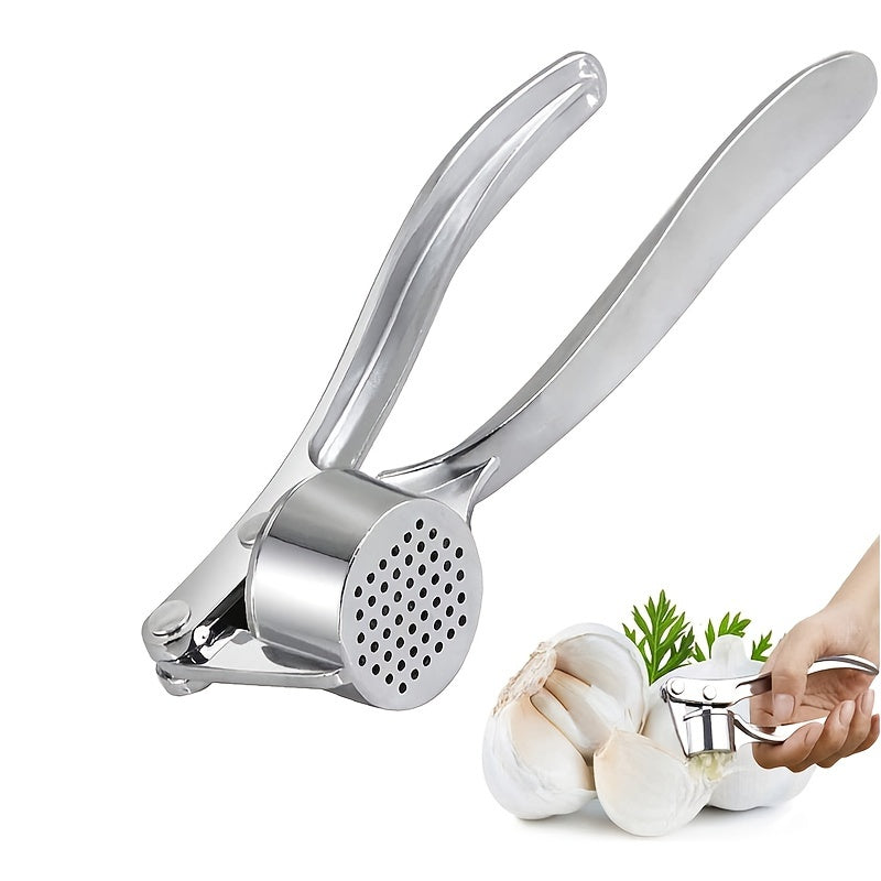 Zinc Alloy Garlic Press Manual Crusher Handheld Ginger Kitchen Tool