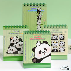 Cartoon Panda Desk Calendar Portable Planner Coil Desktop Monthly Calendar
