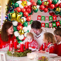 130pcs Christmas Balloon Wreath Set for Christmas Parties and Decorations