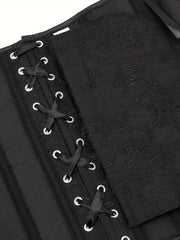 Strapless Corset Bustier Tummy Control Lace Up Body Shaper