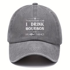 Funny Print Baseball Cap Distressed Vintage Style