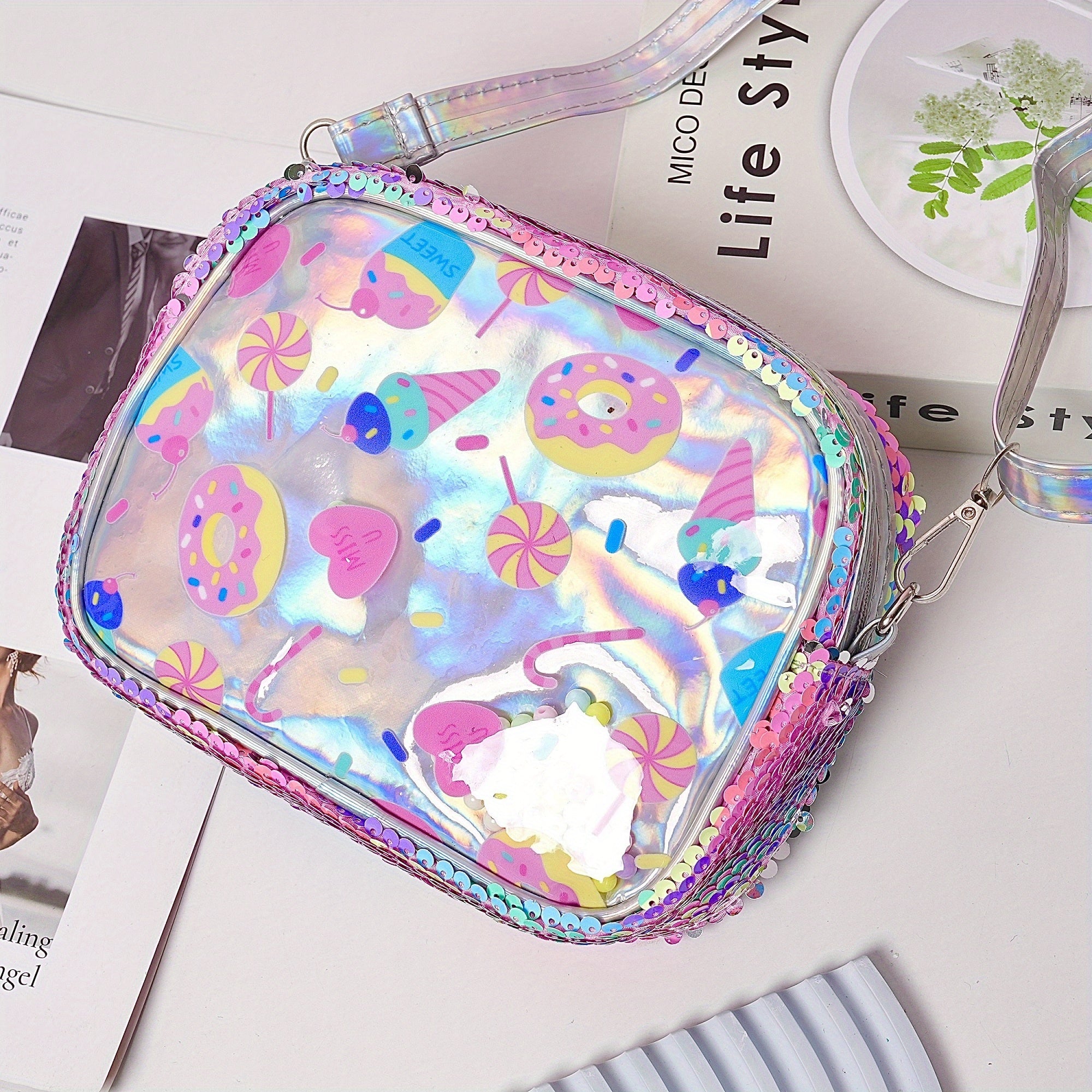 Cartoon PVC Shoulder Bag Kids Princess Crossbody Bag