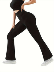 Women's Flared High Waist Leggings Tummy Control Workout Pants