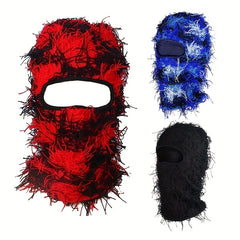 Camouflage Knitted Hat Winter Mask Hood Cover Retro Hat