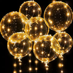 LED Light up Balloons 7pcs with 7 LEDs 3.0 Meter Light Strings