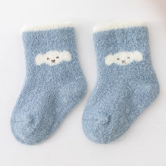 4 Pairs Baby Animal Graphic Non-Slip Floor Socks
