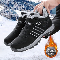 Plush Lined Thermal Snow Boots Non Slip Outdoor Winter Warm Shoes