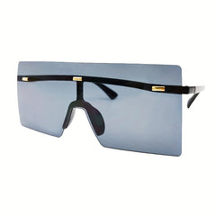 Y2K Oversized One Piece Sunglasses Rivet Decor Gradient UV400