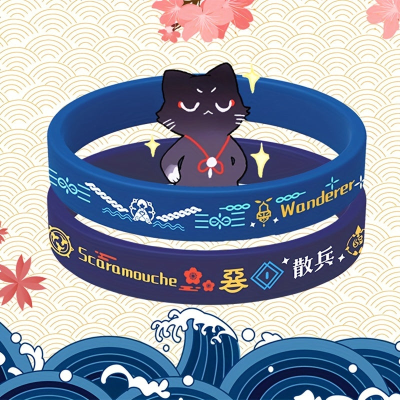 Cartoon Pattern Funny Bracelet Sporty Style Silicone Wristband