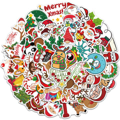 50pcs Merry Christmas Stickers - Holiday Decoration Supplies
