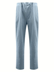 Straight Leg Elastic Waist Casual Pants for Women