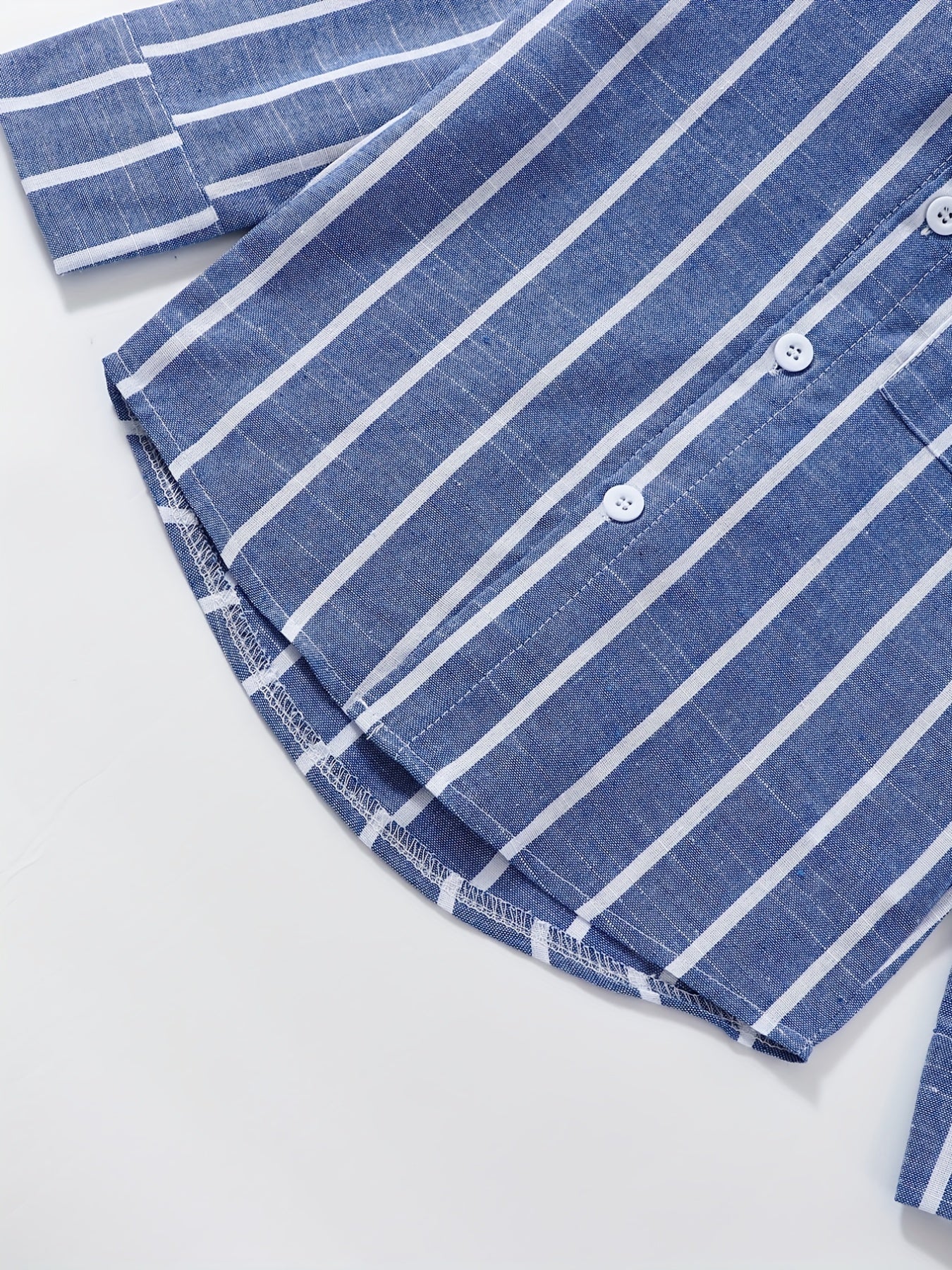 Boys Striped Hooded Shirt Summer Kids Clothes