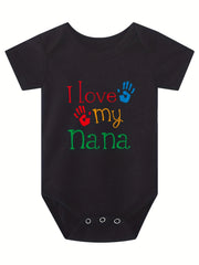 Baby Girls And Boys Casual I Love My Nana Short Sleeve Round Neck Onesie