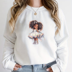 8pcs Fluffy Hair Pretty Skirt Heat Transfer Print Stickers
