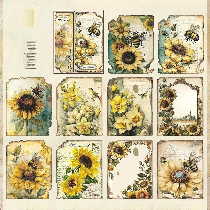 30 Sheets Lost Garden Vintage DIY Art Collage Material Flowers Animals 11x14cm