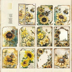 30 Sheets Lost Garden Vintage DIY Art Collage Material Flowers Animals 11x14cm
