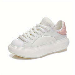 Women's Comfortable Board Shoes Lace Up Thick Sole Platform Running Shoes