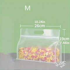 5pcs Leakproof Food Storage Bag Transparent Organizer for Kitchen and Travel