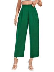 Solid High Waist Summer Pants Women's Clothing