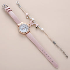 Toddler Girls Circle Butterfly Quartz Watch