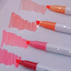 5pcs Sparkle Glitter Highlighters Shimmer Marker Pens for Journaling Painting