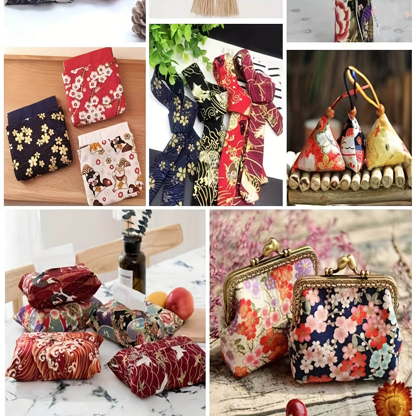 5pcs Japanese Style Cotton Quilting Fabric Doll Clothing Craft Fabri