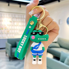 Crocodile Keychain Cartoon Car Keychain School Bag Pendant Gift