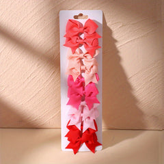 10pcs Cute Bowknot Hair Clips & Hairpins for Baby Girls