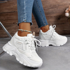Women's Wedge Heel Sneakers Breathable Mesh Casual Shoes