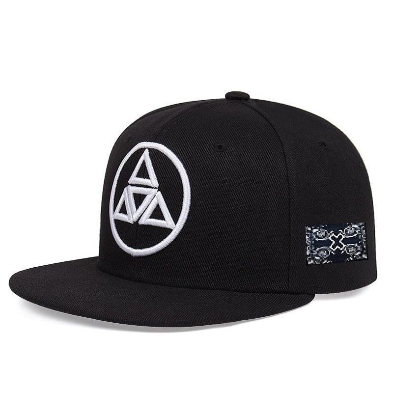 Embroidered Men's Hip Hop Flat Brimmed Hat