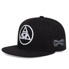 Embroidered Men's Hip Hop Flat Brimmed Hat