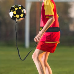 Soccer Kick Trainer Ball Elastic Juggling Net Belt