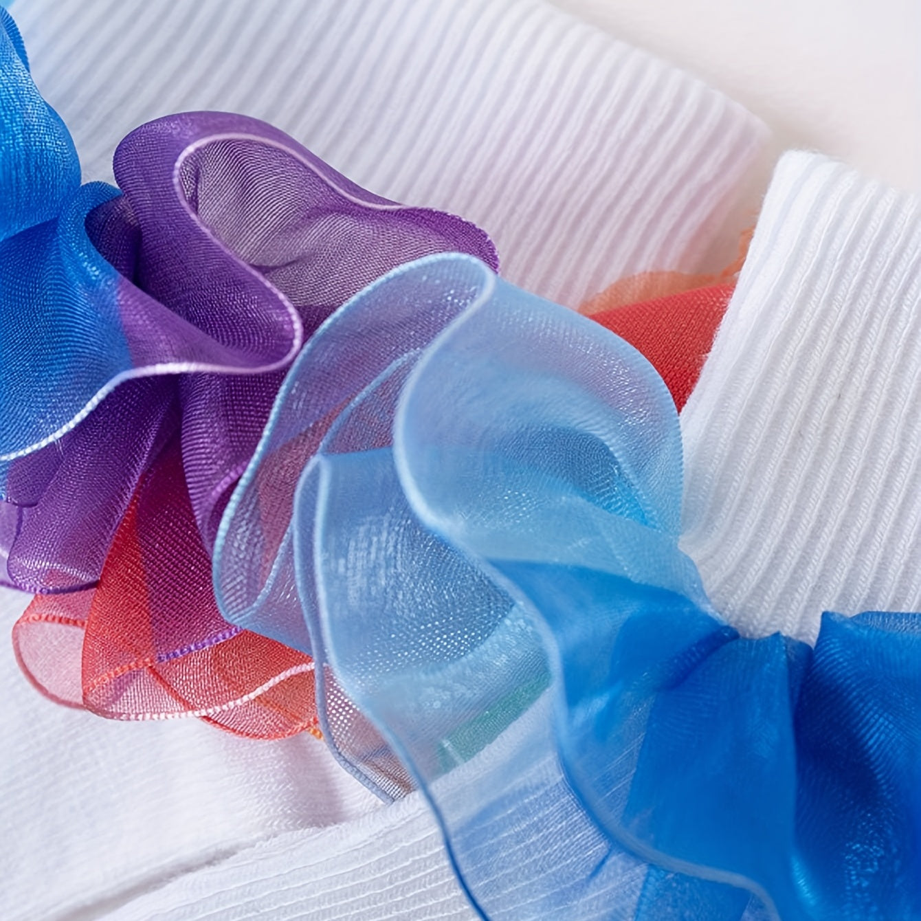 Girls Colorful Lace Trim Ankle Socks for Kids