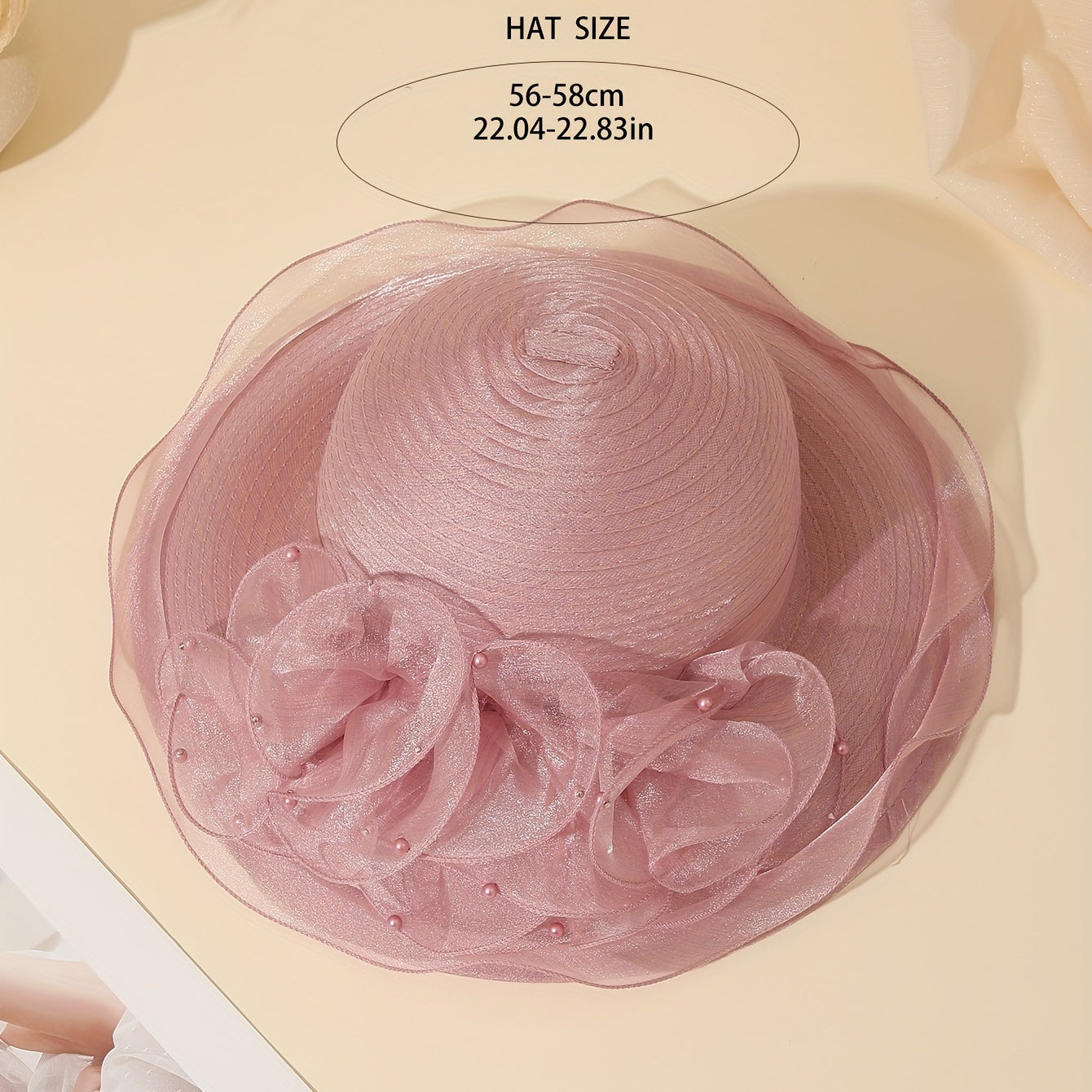 Organza Bucket Hat Mesh Breathable UV Protection Sun Hat Women