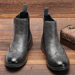 Men's Chelsea Boots Round Toe Ankle Boots