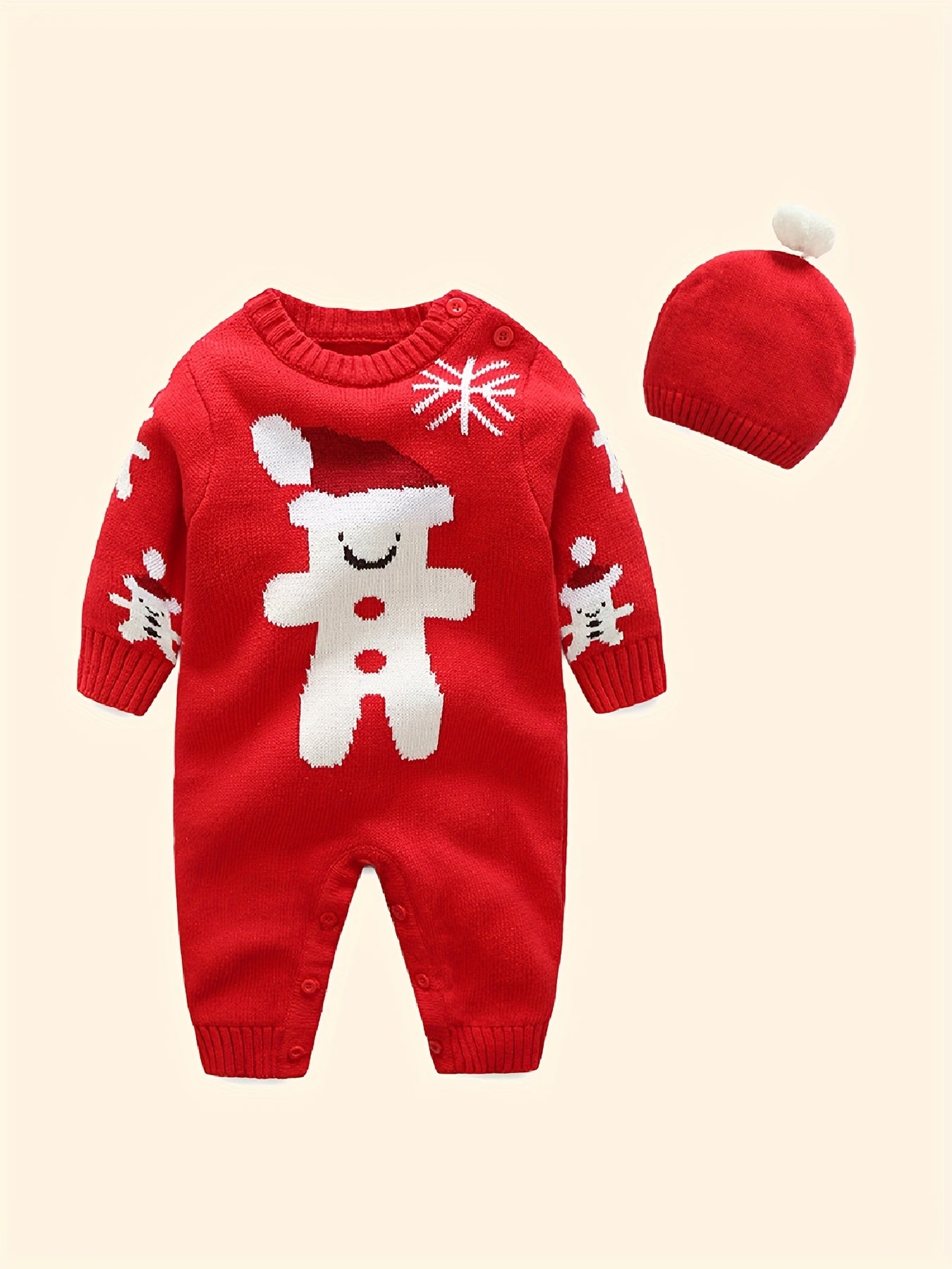 Christmas Baby Santa Claus Jumpsuit Reindeer Romp