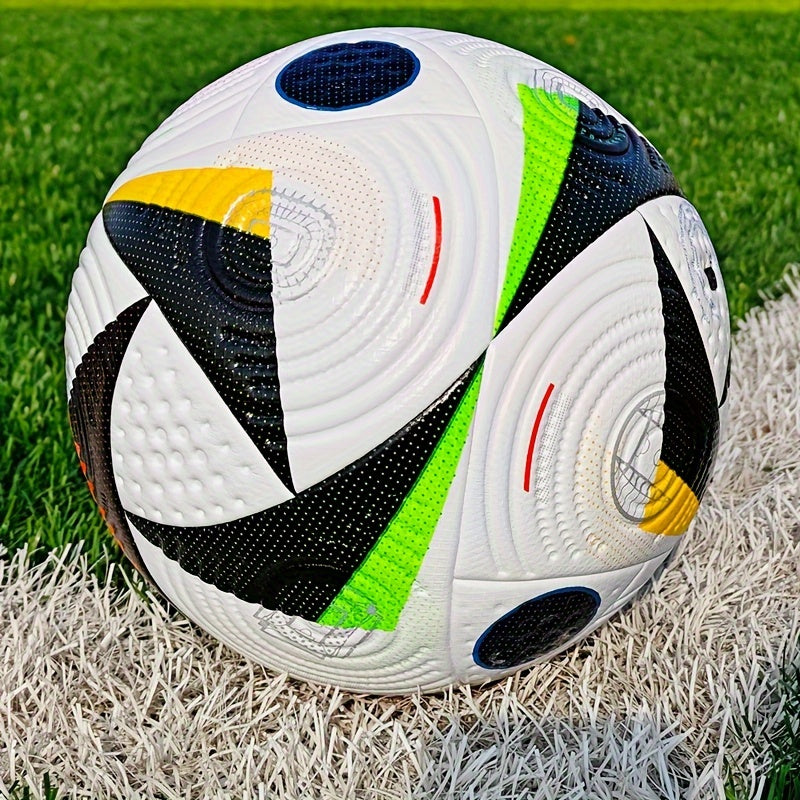 Size 5 PU Leather Soccer Ball Elastic Football for Competition Training