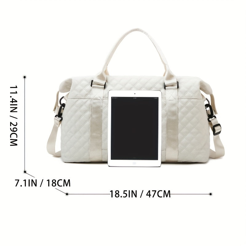 Travel Duffle Bag With Cosmetic Bag - Large Capacity Sports Fitness Storage Bag