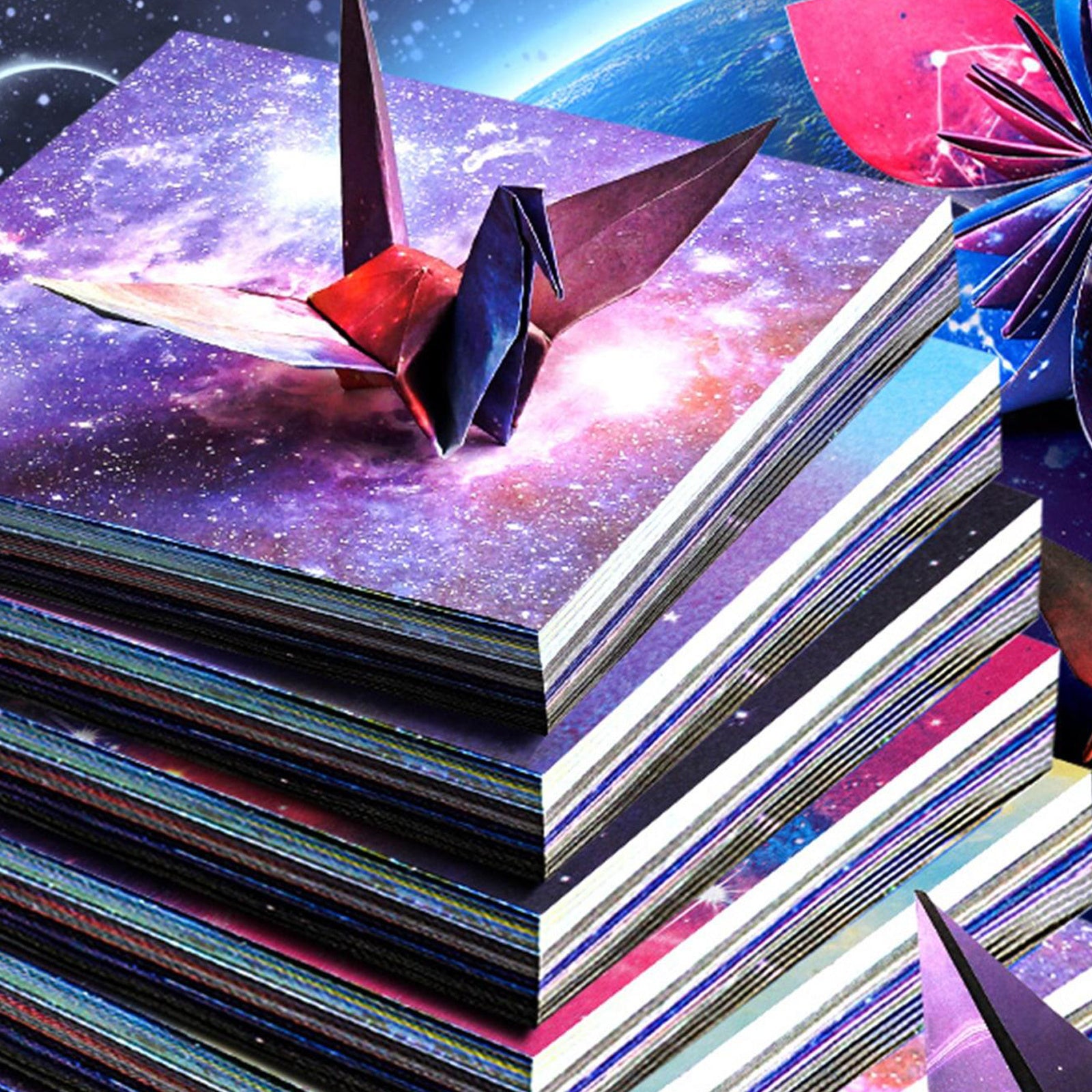 Double Sided Origami Paper 6 Colors Easy Fold Square Paper for Arts and Crafts