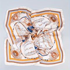 Vintage Steamship Print Bandana Square Scarf Woman Head Wrap