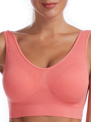 Seamless Sports Tank Bra Breathable Soft No Underwire Elastic Intimates Women's