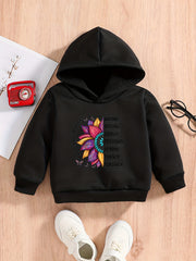 Baby Boys Flower Letter Print Hoodie
