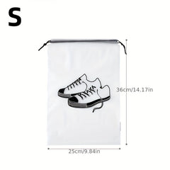 5pcs Portable Shoe Storage Bag Drawstring Foldable Travel Organizer
