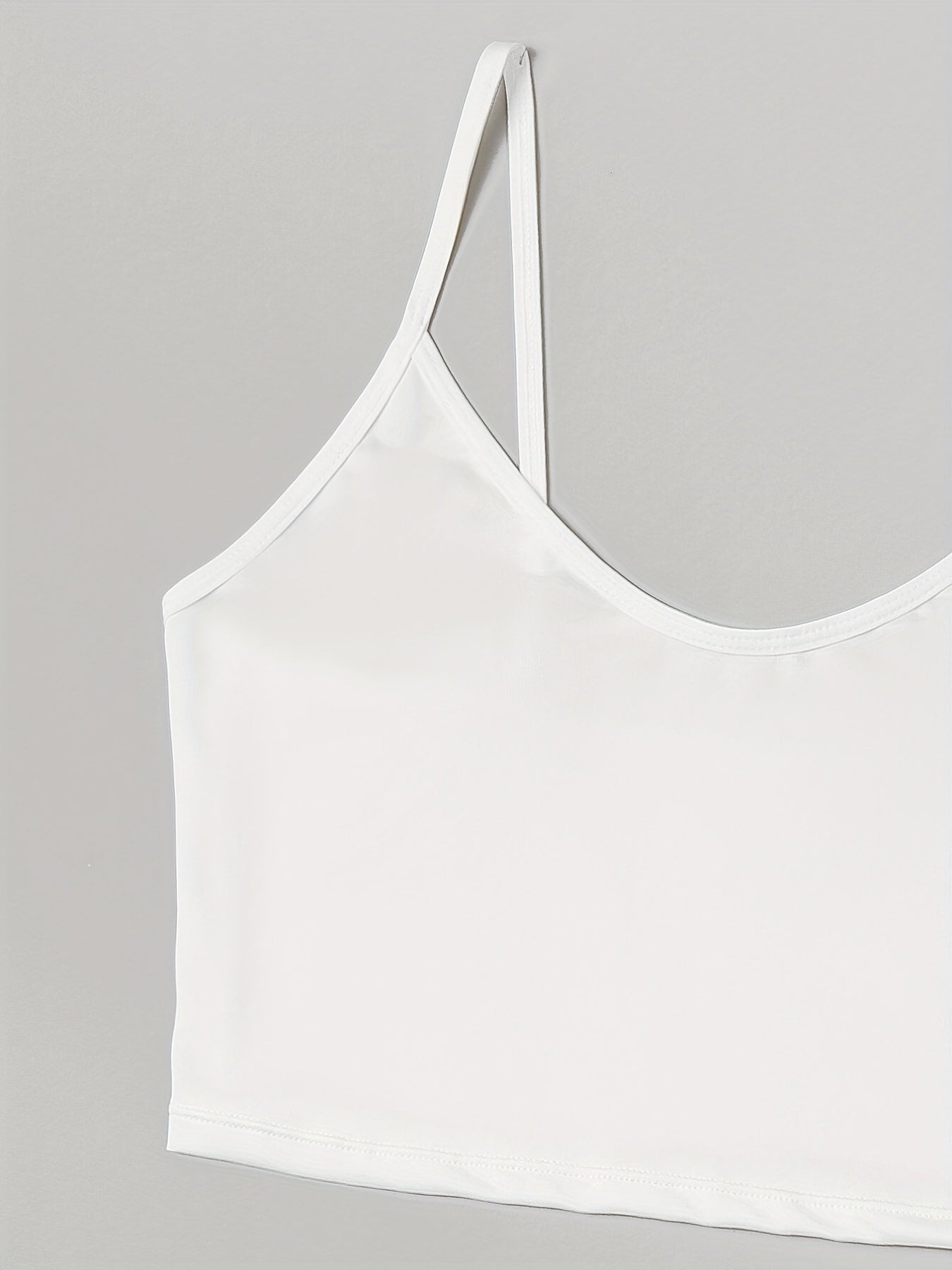 Solid Pajama Set Crew Neck Cami Top & Shorts Women's Sleepwear