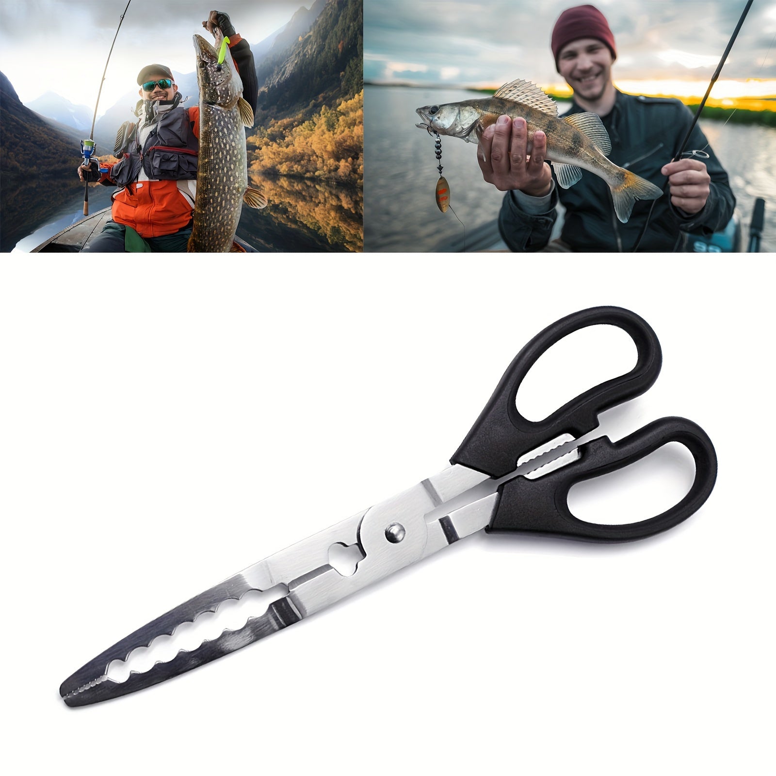 Stainless Steel Fishing Scissors Fish Gripper Tool
