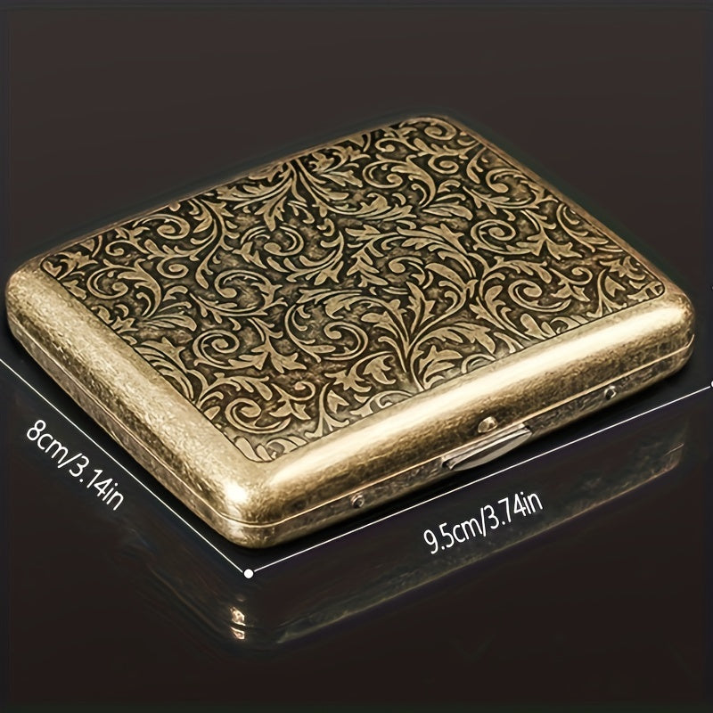 Metal Vintage Cigarette Box Portable Thickened Tobacco Case Holder