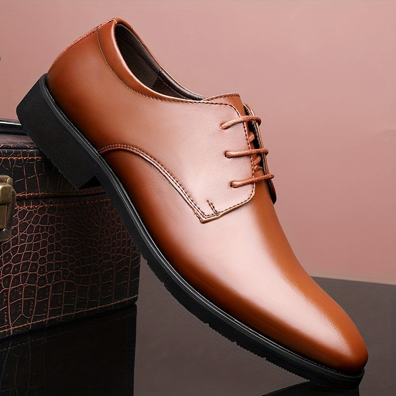 Men's Lace Up Derby Shoes Business Formal Wedding Events