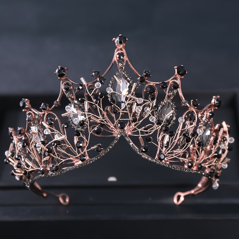 Golden Baroque Queen Crown And Tiaras For Women