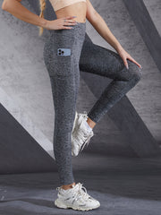 High Waist Stretch Leggings for Yoga Fitness Running with Pockets
